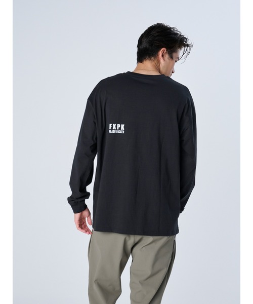 FLASH PACKER(フラッシュパッカー)の「FLASH PACKER フラッシュパッカー/ DrySilkyCotton ロングスリーブTシャツ / XLT-COL(Tシャツ/カットソー・メンズ・ブラック・MEDIUM/LARGE)」の6枚目の写真