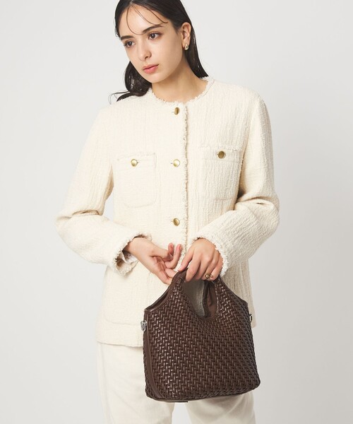 green label relaxing(グリーンレーベルリラクシング)の「2WAY メッシュ バッグ / ショルダーバッグ(ショルダーバッグ・レディース・オフホワイト/ブラウン/ブラック・FREE)」の8枚目の写真