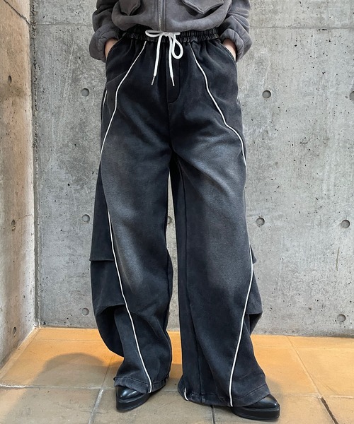 ROGER AND RAW（ロジャーアンドロウ）の「ピグメント加工スウェットワイドパンツ（その他パンツ・レディース・グレー/ネイビー/ブラック・FREE）」の16枚目の写真