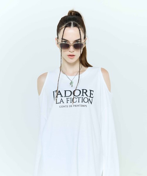 LARTIGENT(ラーティゼン)の「L6 OPEN T-SHIRT(WHITE)(Tシャツ/カットソー・レディース・その他・FREE)」の2枚目の写真