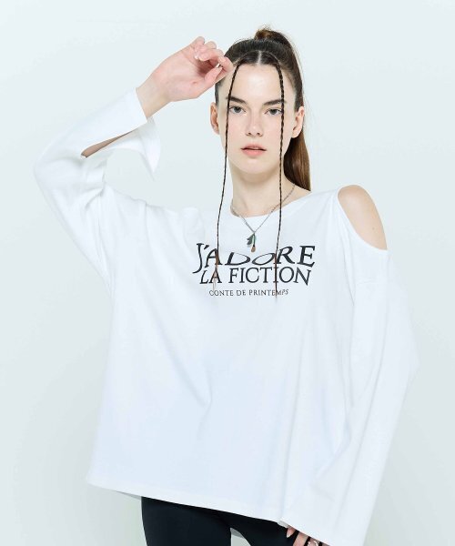 LARTIGENT(ラーティゼン)の「L6 OPEN T-SHIRT(WHITE)(Tシャツ/カットソー・レディース・その他・FREE)」の3枚目の写真