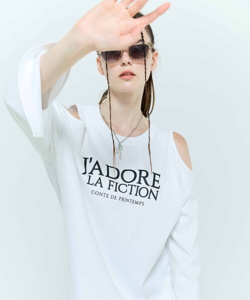 LARTIGENT(ラーティゼン)の「L6 OPEN T-SHIRT(WHITE)(Tシャツ/カットソー・レディース・その他・FREE)」の4枚目の写真
