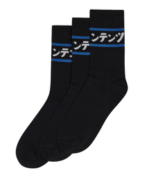 replaycontainer（リプレイコンテナ）の「[3PACK] blue line socks (black)（ソックス/靴下）」