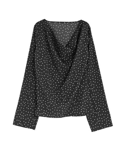 Re:EDIT（リエディ）の「[2026S/S COLLECTION]ドットドレープブラウス（シャツ/ブラウス・レディース・ブラウン/ブラック/アイボリー・MEDIUM/LARGE）」の21枚目の写真