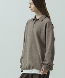 SLICK | 【SLICK/スリック】Pleats Knit Drawstring Polo/プリーツニットドローストリングポロシャツ(Tシャツ/カットソー)