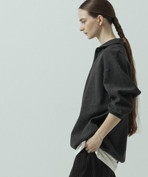 SLICK（スリック）の「【ZOZO限定】SLICK スリック Pleats Knit Drawstring Polo プリーツニットドローストリングポロシャツ（Tシャツ/カットソー）」