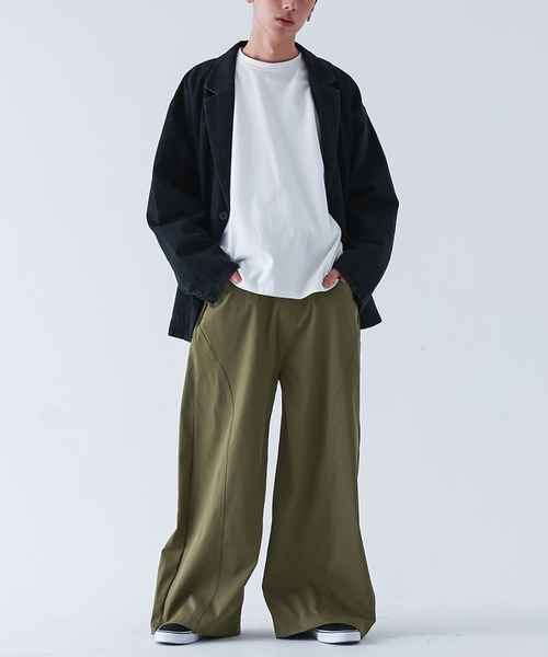 MDR(エムディアール)の「サイド切り替えカーブシルエットバギーパンツ(その他パンツ・メンズ・グレイッシュベージュ/オフホワイト/カーキ/ブラック・L/M/XL)」の22枚目の写真