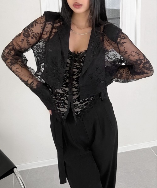 LVEU.（ラブユ.）の「【LVEU.】ランジェリーライクレースビスチェ / トップス キャミソール ビスチェ コルセット ランジェリー風 カップ付き ブラキャミ ブラック ホワイト ZOZOTOWN限定（キャミソール・レディース・ホワイト/ブラック・FREE）」の10枚目の写真