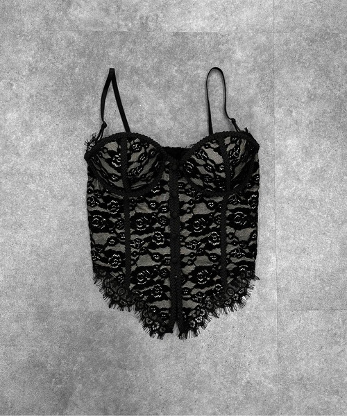 LVEU.（ラブユ.）の「【LVEU.】ランジェリーライクレースビスチェ / トップス キャミソール ビスチェ コルセット ランジェリー風 カップ付き ブラキャミ ブラック ホワイト ZOZOTOWN限定（キャミソール・レディース・ホワイト/ブラック・FREE）」の22枚目の写真