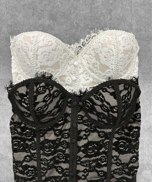 LVEU.（ラブユ.）の「【LVEU.】ランジェリーライクレースビスチェ / トップス キャミソール ビスチェ コルセット ランジェリー風 カップ付き ブラキャミ ブラック ホワイト ZOZOTOWN限定（キャミソール・レディース・ホワイト/ブラック・FREE）」の18枚目の写真