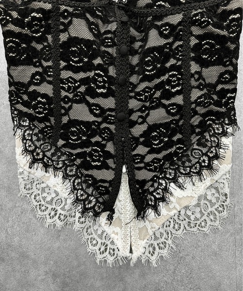 LVEU.（ラブユ.）の「【LVEU.】ランジェリーライクレースビスチェ / トップス キャミソール ビスチェ コルセット ランジェリー風 カップ付き ブラキャミ ブラック ホワイト ZOZOTOWN限定（キャミソール・レディース・ホワイト/ブラック・FREE）」の19枚目の写真