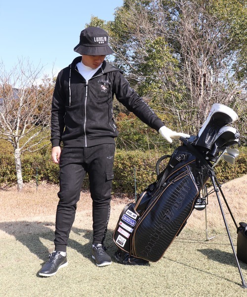 LUXE/R GOLF（ラグジュ ゴルフ）の「(RM)【LUXE/R GOLF】ポリエステル スウェード ファスナー ラインストーン カーゴパンツ（カーゴパンツ・メンズ・ベージュ系/グリーン系/ブラック・X-LARGE/LARGE/MEDIUM）」の8枚目の写真