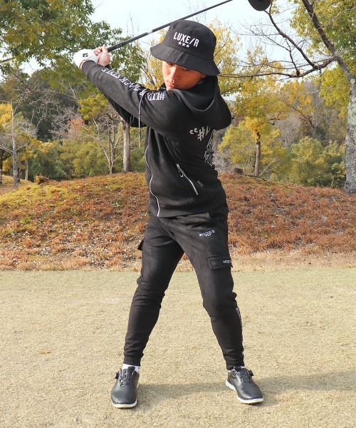 LUXE/R GOLF（ラグジュ ゴルフ）の「(RM)【LUXE/R GOLF】ポリエステル スウェード ファスナー ラインストーン カーゴパンツ（カーゴパンツ・メンズ・ベージュ系/グリーン系/ブラック・X-LARGE/LARGE/MEDIUM）」の13枚目の写真