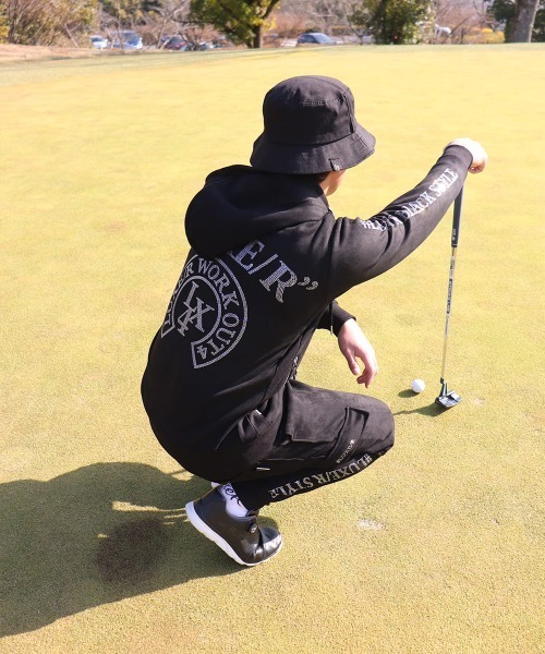 LUXE/R GOLF（ラグジュ ゴルフ）の「(RM)【LUXE/R GOLF】ポリエステル スウェード ファスナー ラインストーン カーゴパンツ（カーゴパンツ・メンズ・ベージュ系/グリーン系/ブラック・X-LARGE/LARGE/MEDIUM）」の15枚目の写真