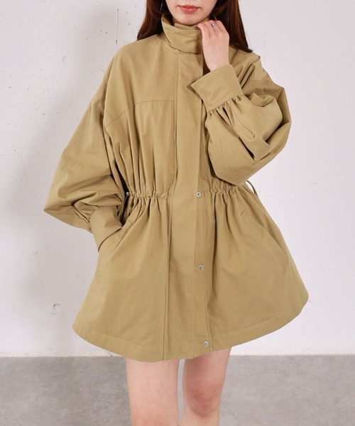 archives（アルシーヴ）の「ドロストミリタリージャケット（ミリタリージャケット・レディース・グレイッシュベージュ/カーキ・MEDIUM）」の2枚目の写真