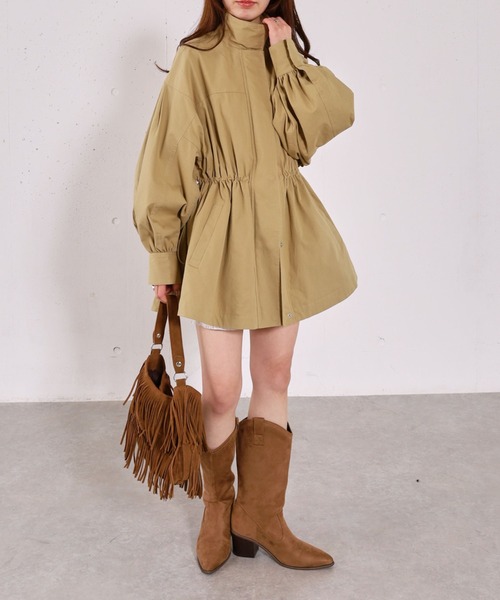 archives（アルシーヴ）の「ドロストミリタリージャケット（ミリタリージャケット・レディース・グレイッシュベージュ/カーキ・MEDIUM）」の19枚目の写真