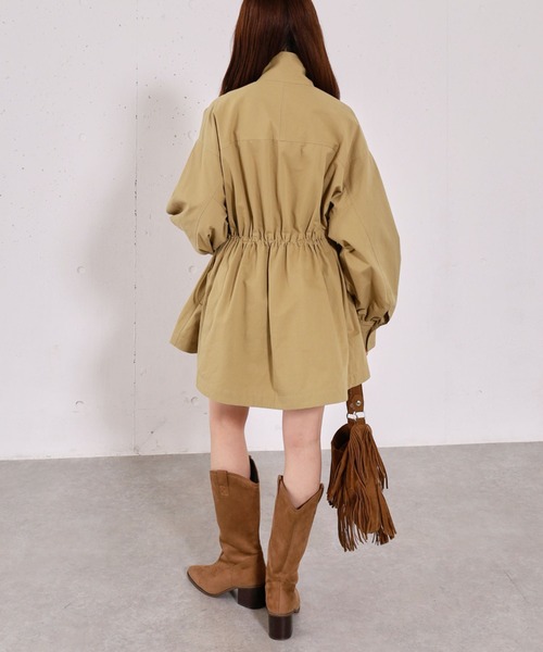 archives（アルシーヴ）の「ドロストミリタリージャケット（ミリタリージャケット・レディース・グレイッシュベージュ/カーキ・MEDIUM）」の21枚目の写真