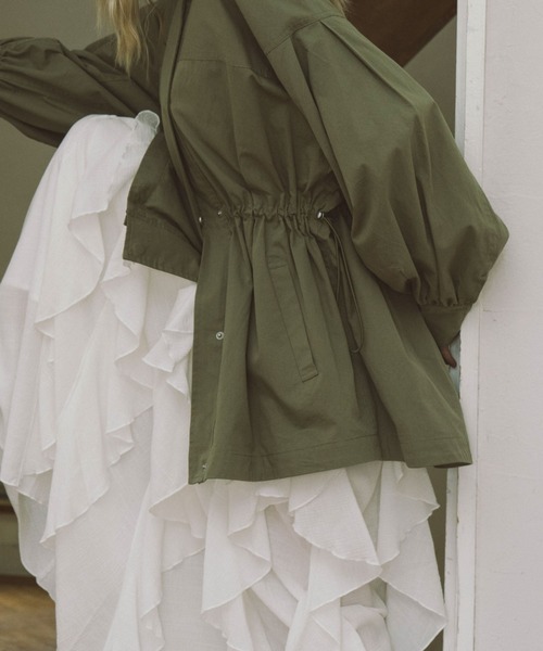 archives（アルシーヴ）の「ドロストミリタリージャケット（ミリタリージャケット・レディース・グレイッシュベージュ/カーキ・MEDIUM）」の5枚目の写真