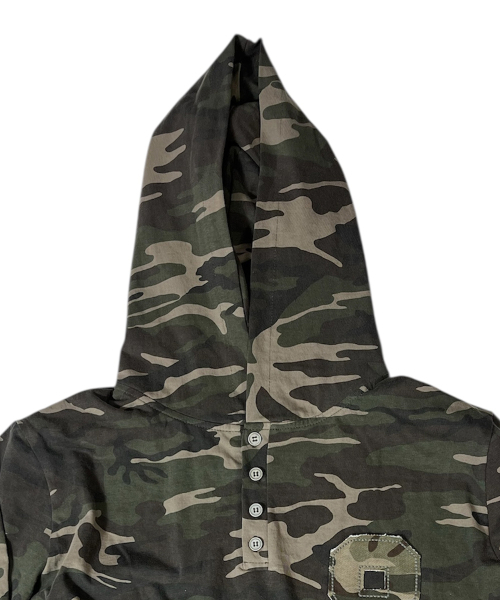 SK8ER ROCK(スケーターロック)の「Camouflage 8 Henley Neck Hoodie ((khaki))(パーカー・レディース・その他・FREE)」の3枚目の写真