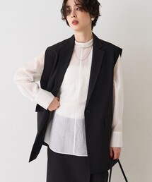 【セットアップ対応】テーラーカラージレ/ポケット付き/ベスト/春服/セレモニー/手洗い可能