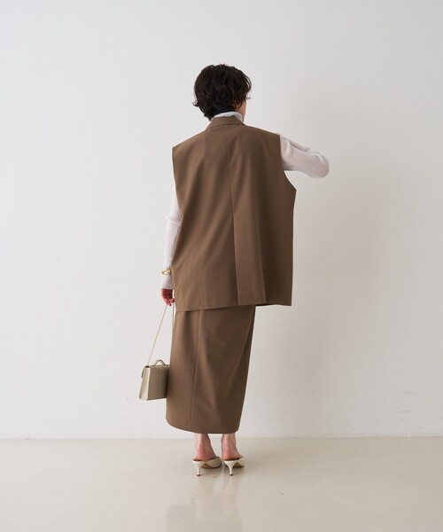 Rouge vif Anna（ルージュヴィフアンナ）の「【セットアップ対応】テーラーカラージレ/ポケット付き/ベスト/春服/セレモニー/手洗い可能（ベスト・レディース・ブラック/モカ・フリー）」の18枚目の写真