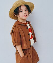 p.premier | セーラー衿の半袖クロップドシャツ(シャツ/ブラウス)