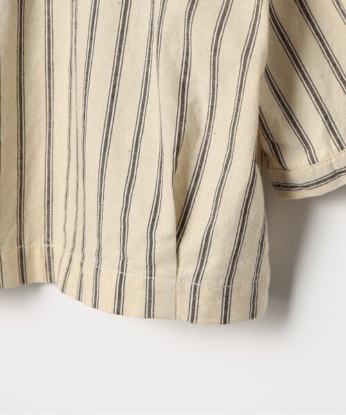 p.premier（ピードットプルミエ）の「セーラー衿の半袖クロップドシャツ（シャツ/ブラウス・キッズ・ブラウン/ストライプ/レッド・120/110/100/90/80/140/130）」の22枚目の写真