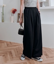 kirakiraShop（キラキラショップ）の「ラフに穿けてきれい見え。イージー タック ワイドパンツ（その他パンツ）」