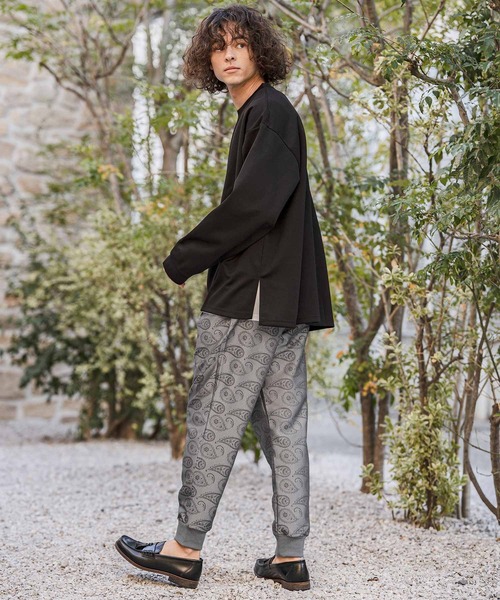 mp14663-2タックシャドーペイズリー裾リブパンツ(BP-BFS0073)（その他