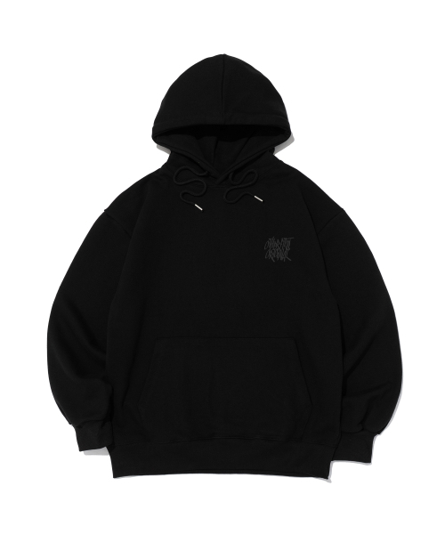 OTHERFITS（アザーフィッツ）の「[起毛/NO起毛] ストリートロゴフードパーカー (ブラック/ブラック)（パーカー・メンズ・その他・SMALL/MEDIUM/LARGE/X-LARGE/S-M/M-L/L-XL/XL-XXL）」の2枚目の写真
