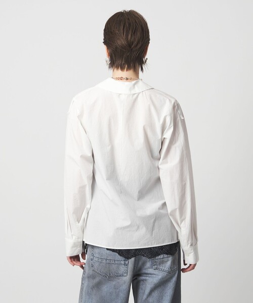 ASTRAET(アストラット)の「<ASTRAET>オープンカラーシャツ(シャツ/ブラウス・レディース・ダークグレー/ホワイト・FREE)」の8枚目の写真