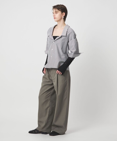 ASTRAET(アストラット)の「<ASTRAET>オープンカラーシャツ(シャツ/ブラウス・レディース・ダークグレー/ホワイト・FREE)」の11枚目の写真