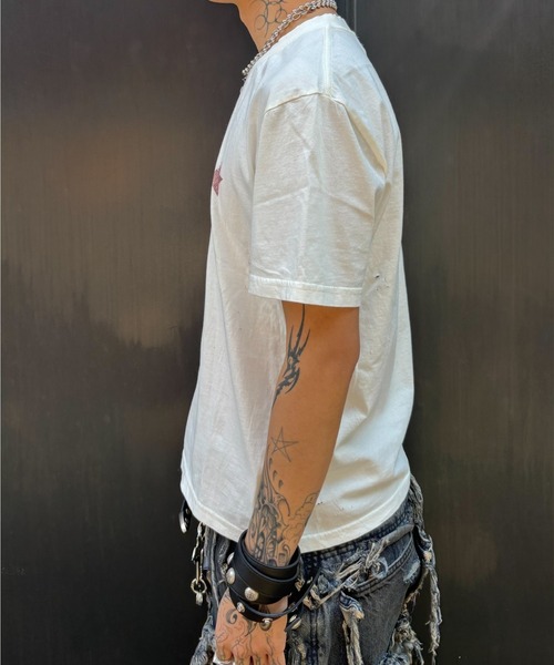 Never mind the XU(ネバーマインドザエックスユー)の「【Never mind the XU】damage 7 T-shirt / 【ネバーマインド ザ エックスユー】ダメージ7半袖Tシャツ(Tシャツ/カットソー・メンズ・ベージュ・M)」の3枚目の写真