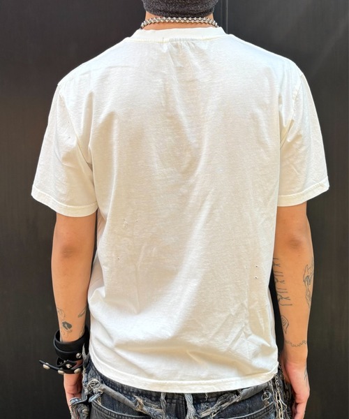 Never mind the XU(ネバーマインドザエックスユー)の「【Never mind the XU】damage 7 T-shirt / 【ネバーマインド ザ エックスユー】ダメージ7半袖Tシャツ(Tシャツ/カットソー・メンズ・ベージュ・M)」の4枚目の写真