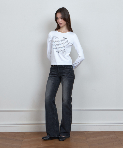 CURETTY(キュリティ)の「C LOVE LETTER GRAPHIC T-SHIRT_WHITE(Tシャツ/カットソー・レディース・ホワイト・SMALL)」の3枚目の写真
