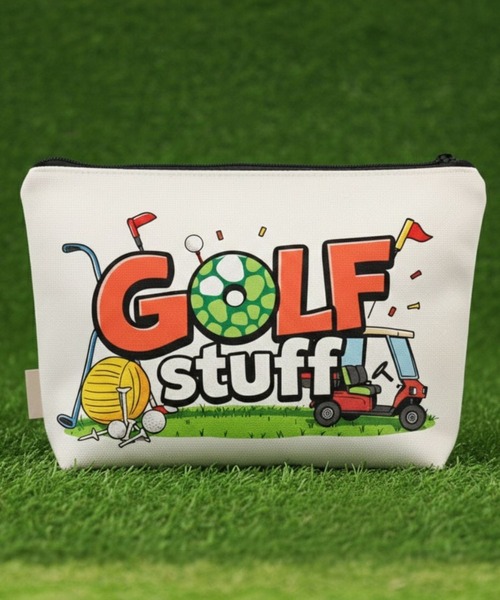 COMON GOLF（コモンゴルフ）の「GOLF stuff キャンバス ポーチ（ゴルフグッズ・メンズ・ナチュラル・FREE）」の2枚目の写真