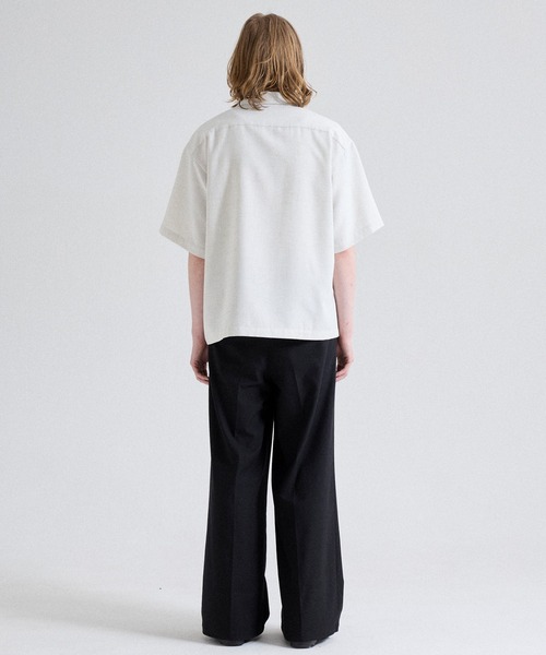 Parts Lab.（パーツラボ）の「【Parts Lab.】Summer Linen-like Short-sleeved Shirt / リネンライクサマー半袖シャツ（シャツ/ブラウス・メンズ・チャコールグレー/オフホワイト/ブラウン・L/M/S）」の4枚目の写真