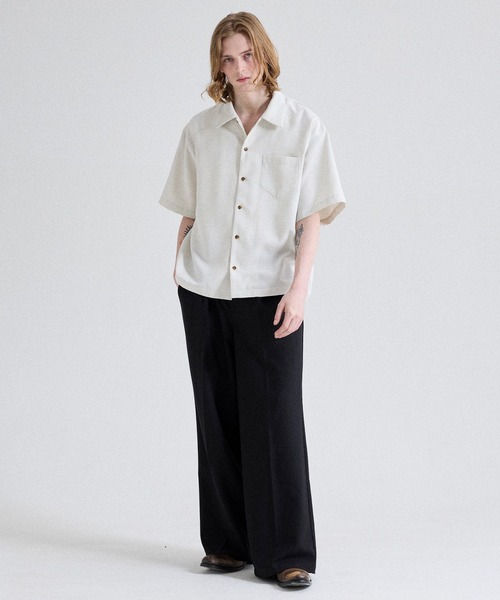 Parts Lab.（パーツラボ）の「【Parts Lab.】Summer Linen-like Short-sleeved Shirt / リネンライクサマー半袖シャツ（シャツ/ブラウス・メンズ・チャコールグレー/オフホワイト/ブラウン・L/M/S）」の8枚目の写真