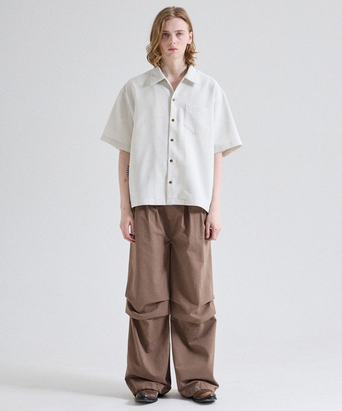 Parts Lab.（パーツラボ）の「【Parts Lab.】Summer Linen-like Short-sleeved Shirt / リネンライクサマー半袖シャツ（シャツ/ブラウス・メンズ・チャコールグレー/オフホワイト/ブラウン・L/M/S）」の12枚目の写真