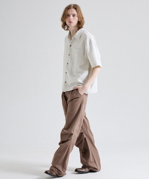 Parts Lab.（パーツラボ）の「【Parts Lab.】Summer Linen-like Short-sleeved Shirt / リネンライクサマー半袖シャツ（シャツ/ブラウス・メンズ・チャコールグレー/オフホワイト/ブラウン・L/M/S）」の17枚目の写真