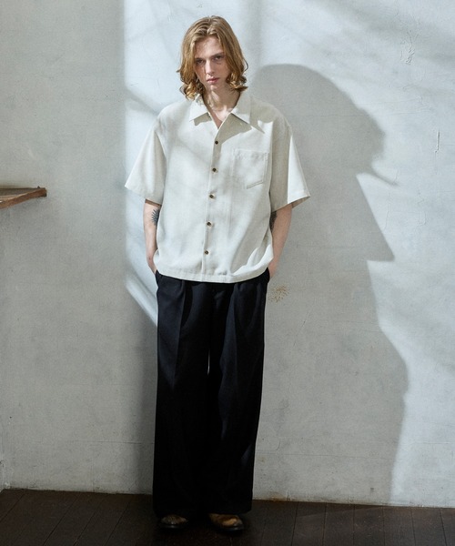 Parts Lab.（パーツラボ）の「【Parts Lab.】Summer Linen-like Short-sleeved Shirt / リネンライクサマー半袖シャツ（シャツ/ブラウス・メンズ・チャコールグレー/オフホワイト/ブラウン・L/M/S）」の21枚目の写真