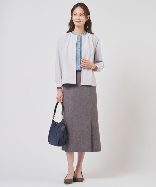 J.PRESS Ladies(J.プレス レディス)の「【一枚で着映え】シアーピンストライプ カットソー(Tシャツ/カットソー・レディース・サックスブルー系1/ホワイト系1/ピンク系1・SMALL)」の10枚目の写真