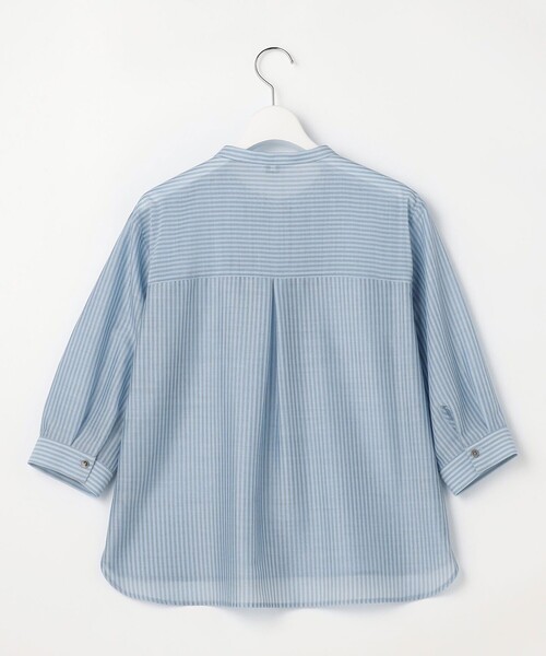 J.PRESS Ladies(J.プレス レディス)の「【一枚で着映え】シアーピンストライプ カットソー(Tシャツ/カットソー・レディース・サックスブルー系1/ホワイト系1/ピンク系1・SMALL)」の16枚目の写真