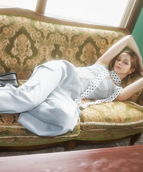 SPIRALGIRL(スパイラルガール)の「ダブルZIPキャミパンツセットアップ(セットアップ・レディース・グレー/ブラック/ベージュ・FREE)」の19枚目の写真