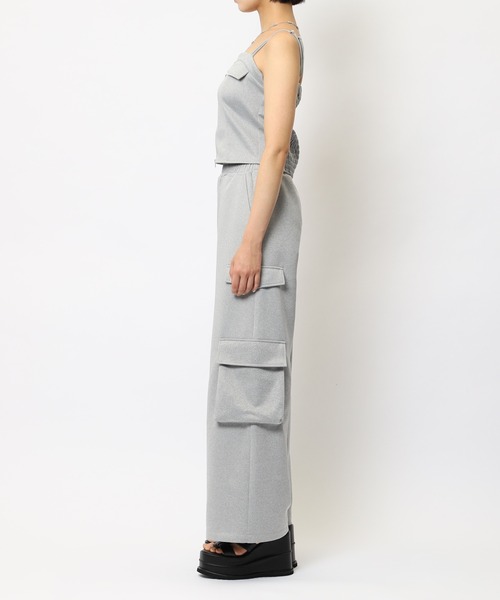 SPIRALGIRL(スパイラルガール)の「ダブルZIPキャミパンツセットアップ(セットアップ・レディース・グレー/ブラック/ベージュ・FREE)」の10枚目の写真