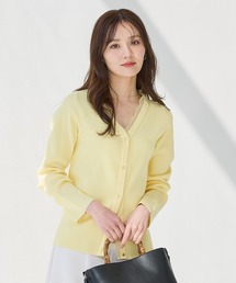 Andemiu（アンデミュウ）の「Vネックレースカーディガン656641（ニット/セーター）」