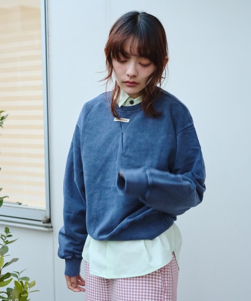 common gull products.(コモンガルプロダクツ)の「私の名前のスウェット(スウェット・レディース・杢グレー/ネイビー/ライトブルー・SMALL/MEDIUM/LARGE)」の2枚目の写真