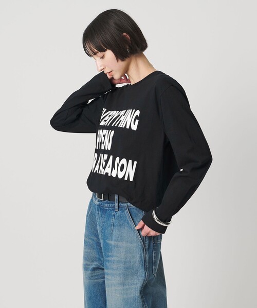 m's braque（エムズブラック）の「【別注】＜m’s braque＞E/H/R Tシャツ（Tシャツ/カットソー・レディース・ホワイト/ブラック・M）」の5枚目の写真