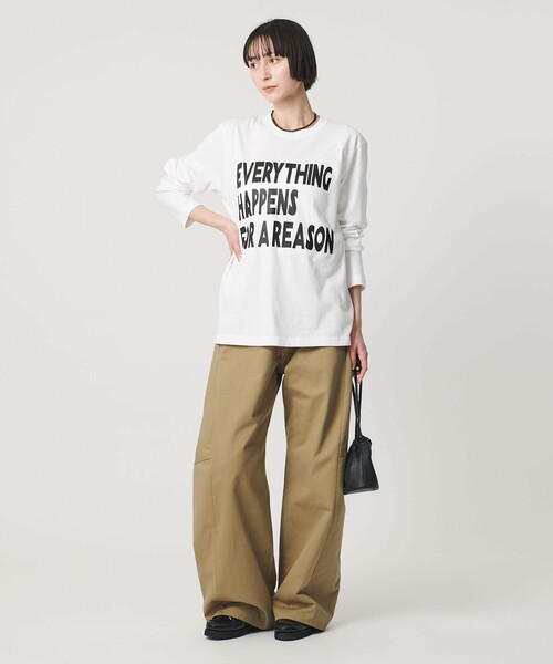 m's braque（エムズブラック）の「【別注】＜m’s braque＞E/H/R Tシャツ（Tシャツ/カットソー・レディース・ホワイト/ブラック・M）」の8枚目の写真