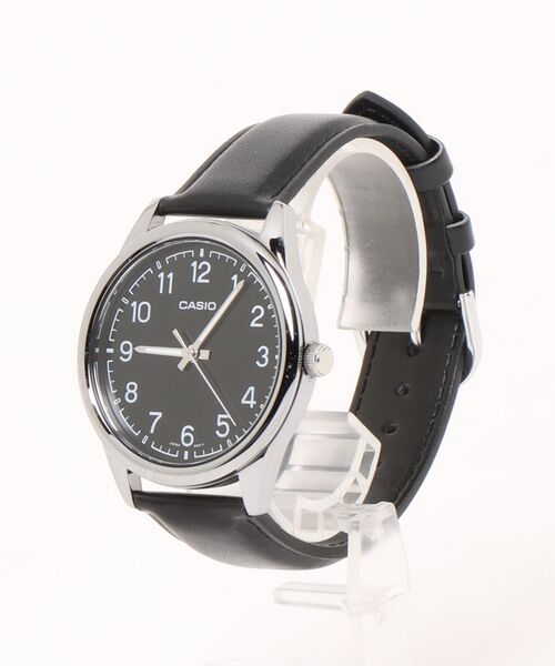 CASIO（カシオ）の「CASIO カシオ/ ベーシックアナログ 日本製クォーツ レザーバンド 日常生活防水 /// MTP レザーシリーズ（アナログ腕時計・メンズ・ブラック×シルバー・FREE）」の3枚目の写真